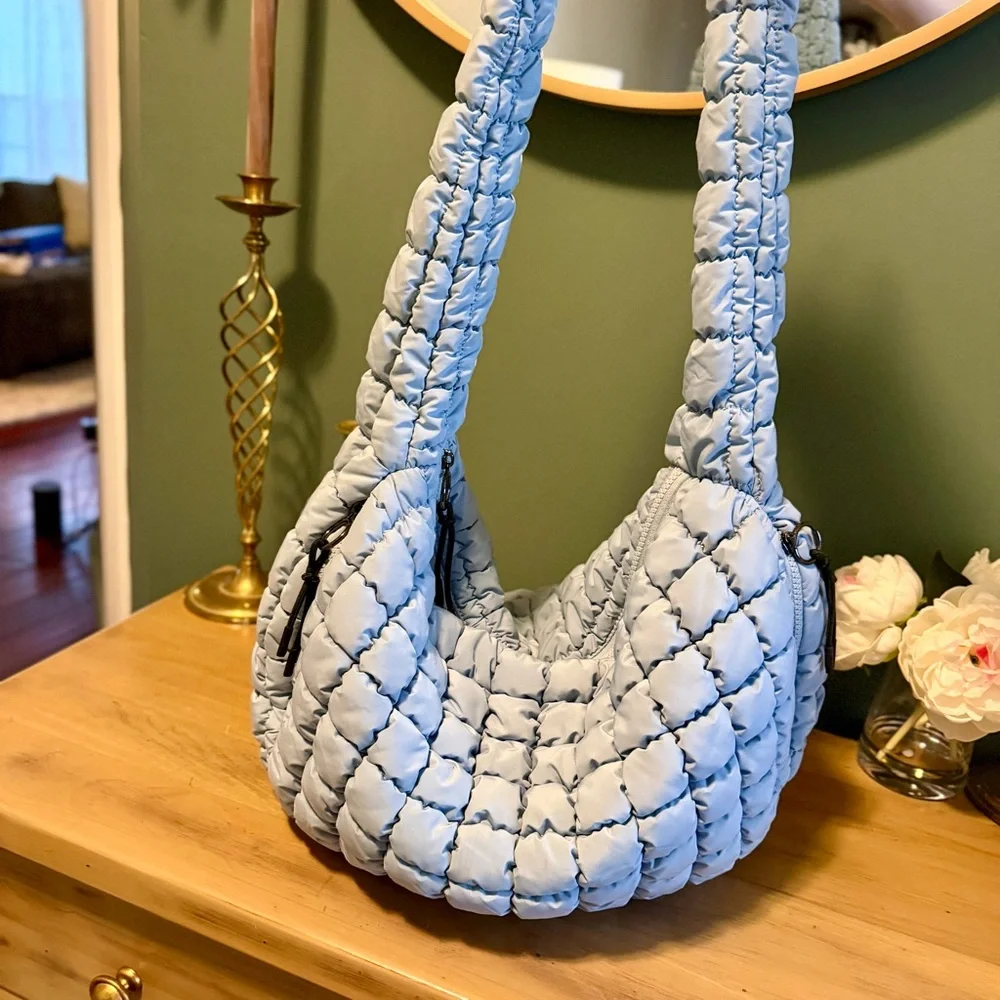 Puffer Quilted Hobo Carryall Tote - Free People INSPIRED - Picture 4 of 8